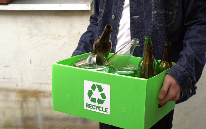リサイクルで回収された瓶